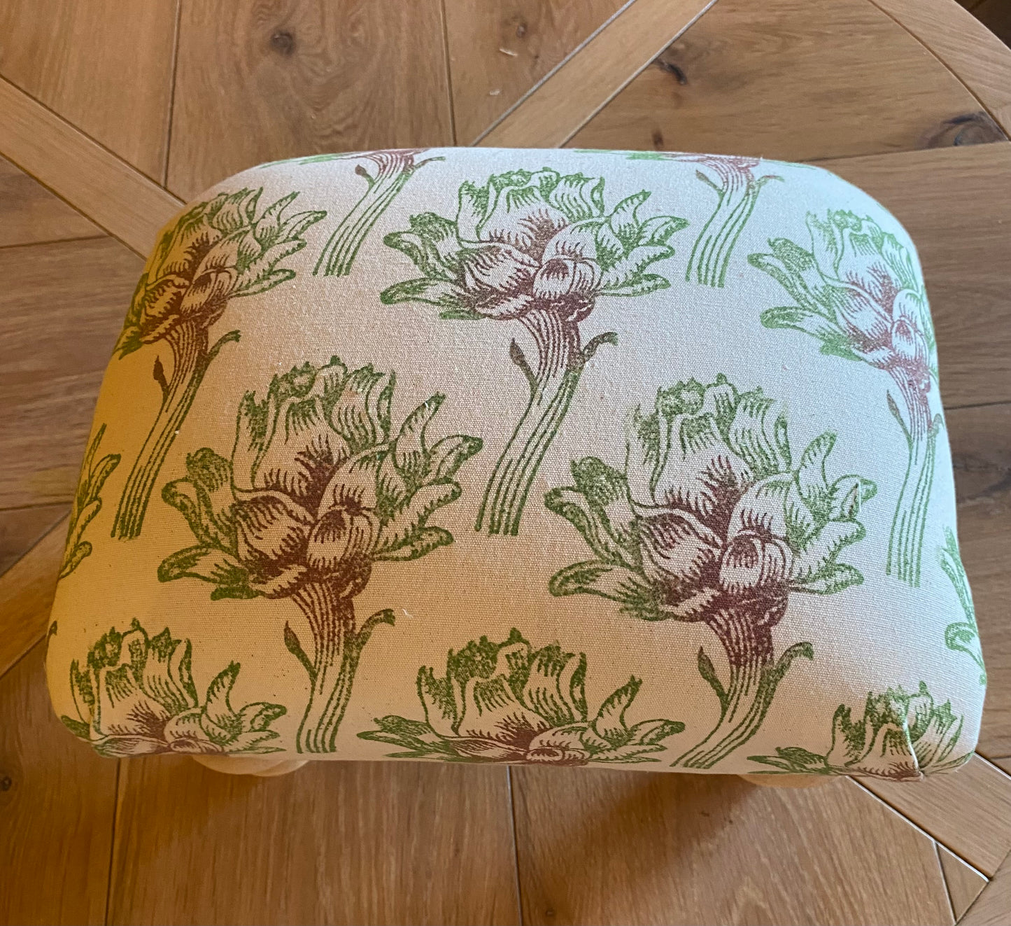 Block Printed Footstool Making Workshop - Saturday 7th February 2026- 10am - 4.30pm - Bampton Village Hall OX18 2JH