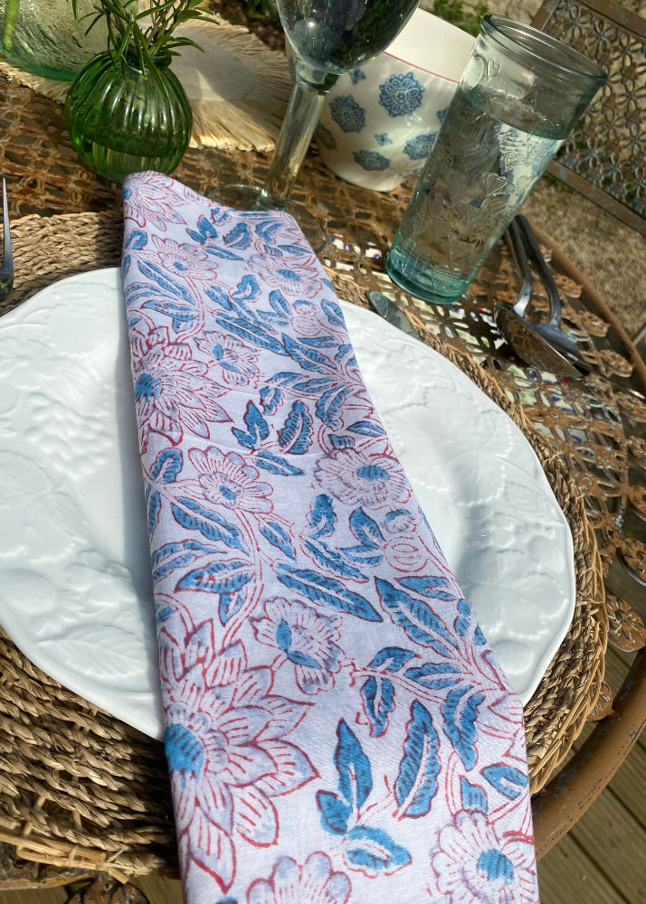 Block Printed Napkin - Chrysanta
