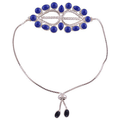 Sterling Silver Bracelet with Lapis Lazuli