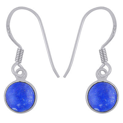Sterling Silver Earrings with Lapis Lazuli Gemstones
