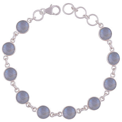 Sterling Silver Bracelet with Moonstone
