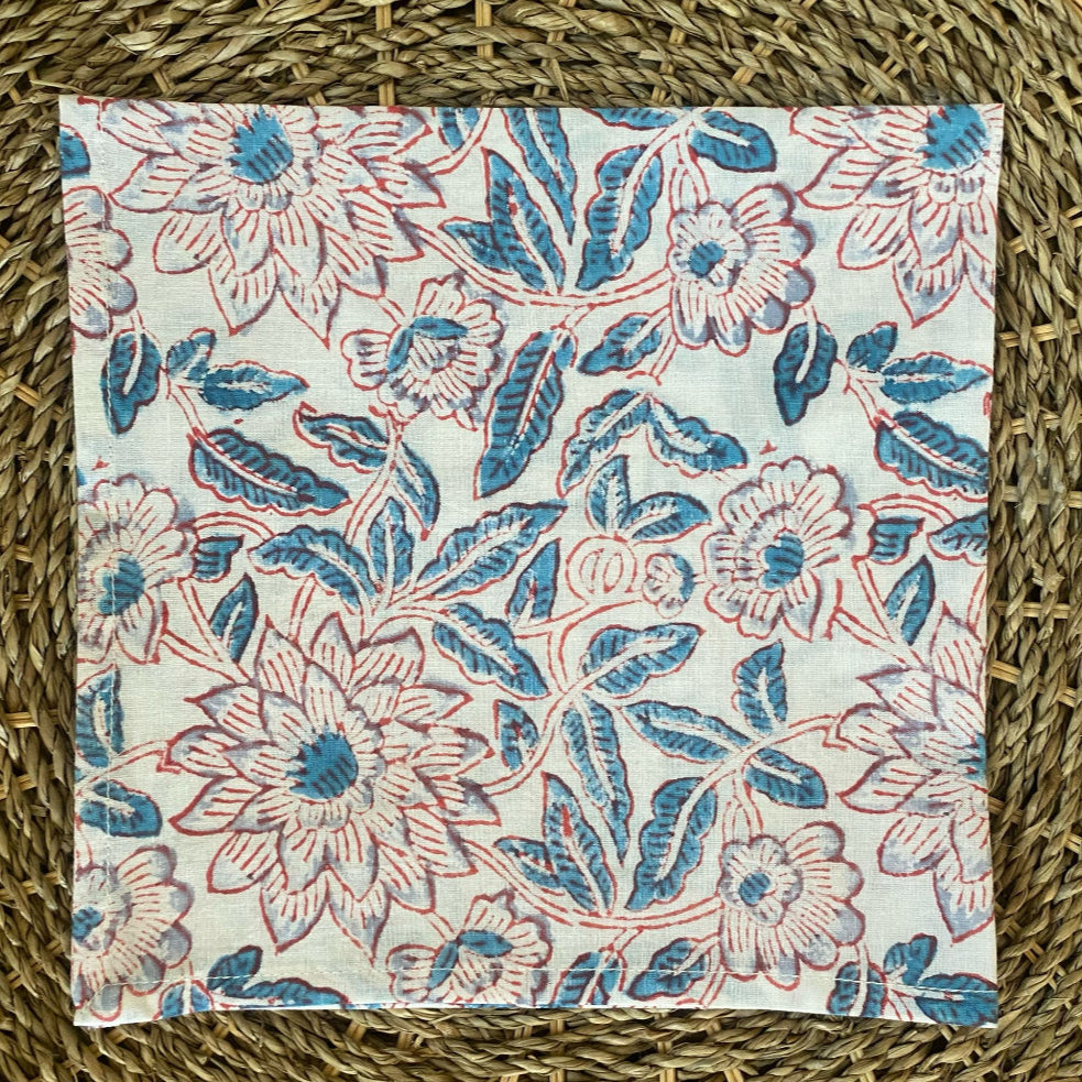 block printed napkin