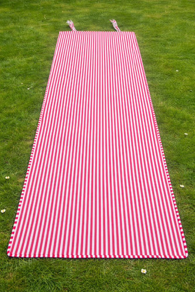 Block Printed Quilted Yoga Mat - Lotus