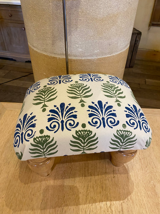 Block Printed Footstool Making Workshop - Saturday 28th March 2026- 10am - 4.30pm  - Bampton Village Hall OX18 2JH