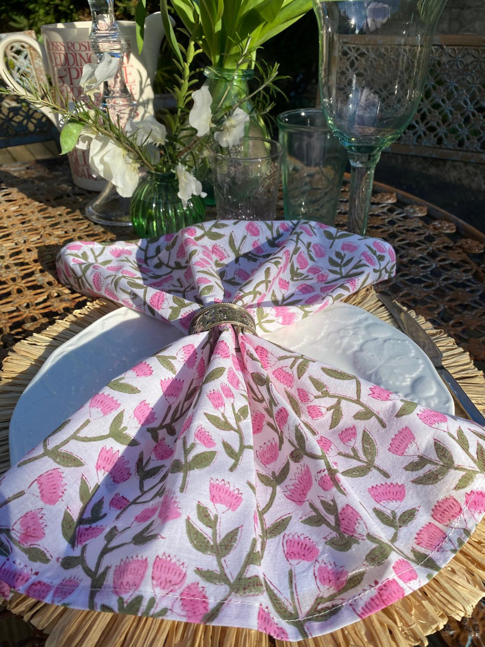 block print napkin